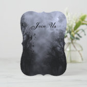 Blue Sky met Ravens Aangepaste Halloween Uitnodigi Kaart (Staand voorkant)