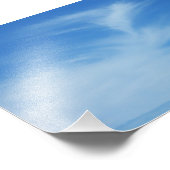 Blue Sky met White Clouds Abstracte Natuur Foto Afdruk (Hoek)