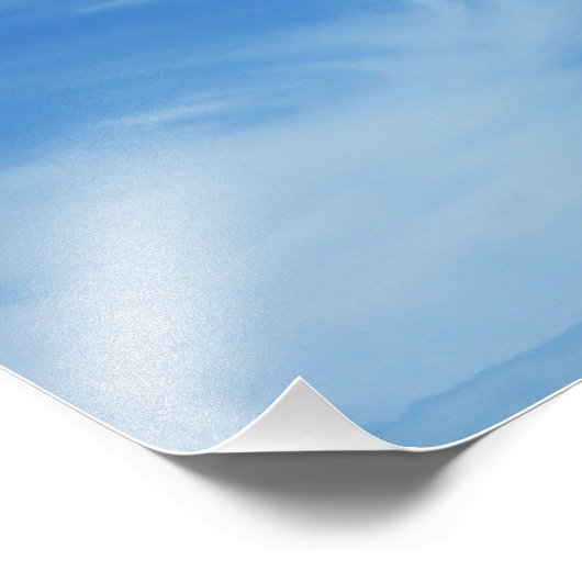 Blue Sky met White Clouds Abstracte Natuur Foto Afdruk (Hoek)