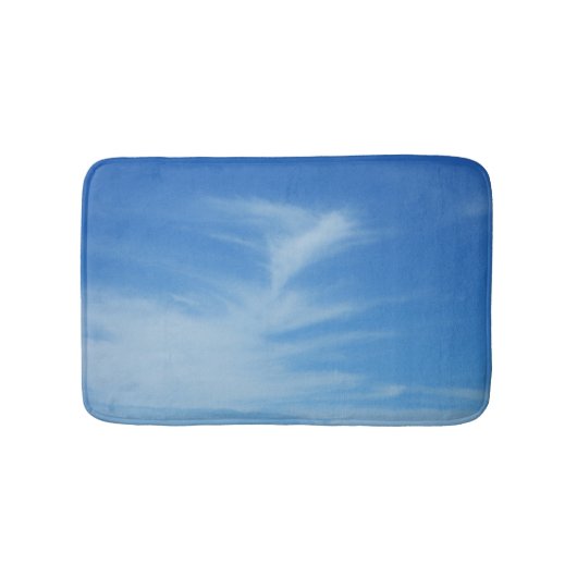 Blue Sky met White Clouds Abstracte Natuur Foto Badmat (Voorkant)