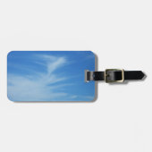 Blue Sky met White Clouds Abstracte Natuur Foto Bagagelabel (Voorkant horizontaal)
