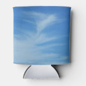 Blue Sky met White Clouds Abstracte Natuur Foto Blikjeskoeler (Voorkant)