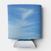 Blue Sky met White Clouds Abstracte Natuur Foto Blikjeskoeler (Achterkant)