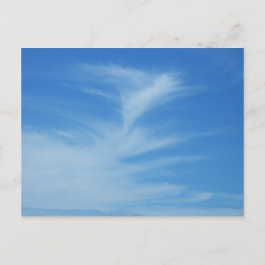 Blue Sky met White Clouds Abstracte Natuur Foto Briefkaart (Voorkant)