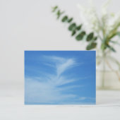 Blue Sky met White Clouds Abstracte Natuur Foto Briefkaart (Staand voorkant)