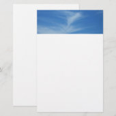Blue Sky met White Clouds Abstracte Natuur Foto Briefpapier (Voorkant / Achterkant)