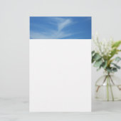 Blue Sky met White Clouds Abstracte Natuur Foto Briefpapier (Staand voorkant)