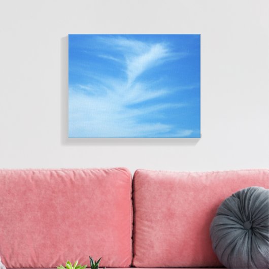 Blue Sky met White Clouds Abstracte Natuur Foto Canvas Afdruk (Insitu (Woonkamer))