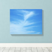 Blue Sky met White Clouds Abstracte Natuur Foto Canvas Afdruk (Insitu (Houten vloer))