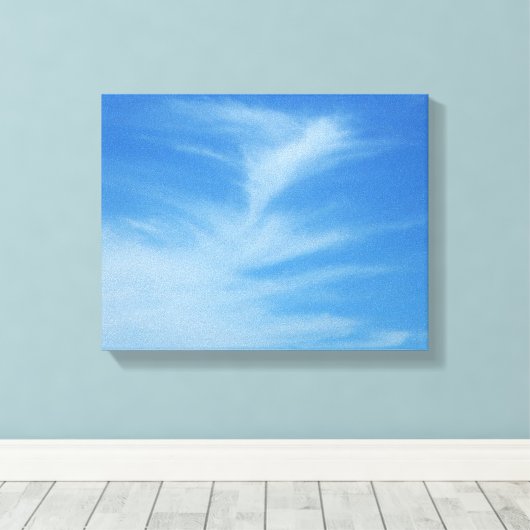 Blue Sky met White Clouds Abstracte Natuur Foto Canvas Afdruk (Insitu (Houten vloer))