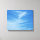 Blue Sky met White Clouds Abstracte Natuur Foto Canvas Afdruk (Voorkant)