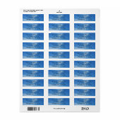 Blue Sky met White Clouds Abstracte Natuur Foto Etiket (Full Sheet)