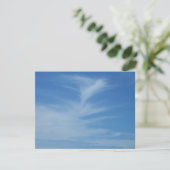 Blue Sky met White Clouds Abstracte Natuur Foto Kaart (Staand voorkant)