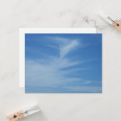 Blue Sky met White Clouds Abstracte Natuur Foto Kaart (Voorkant / Achterkant in situ)