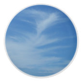 Blue Sky met White Clouds Abstracte Natuur Foto Keramische Knop (Voorkant)