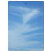 Blue Sky met White Clouds Abstracte Natuur Foto Klembord (Achterkant)