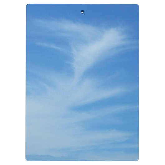 Blue Sky met White Clouds Abstracte Natuur Foto Klembord (Achterkant)