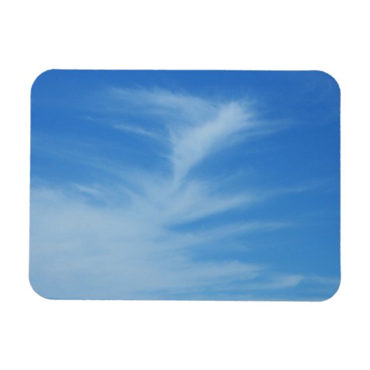 Blue Sky met White Clouds Abstracte Natuur Foto Magneet (Horizontaal)