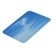 Blue Sky met White Clouds Abstracte Natuur Foto Magneet (Linkerzijde)