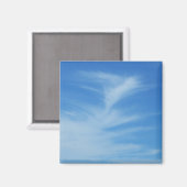 Blue Sky met White Clouds Abstracte Natuur Foto Magneet (Voorkant / Achterkant)