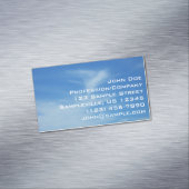 Blue Sky met White Clouds Abstracte Natuur Foto Magnetisch Visitekaartje (Voorbeeld)