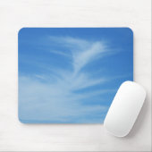 Blue Sky met White Clouds Abstracte Natuur Foto Muismat (Met muis)