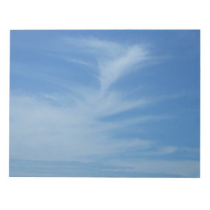 Blue Sky met White Clouds Abstracte Natuur Foto Notitieblok