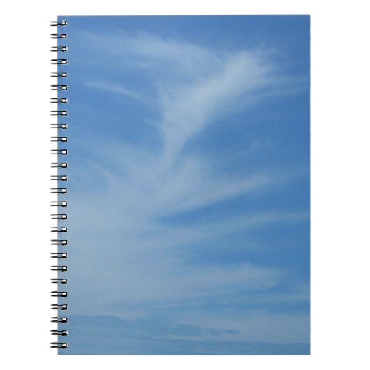 Blue Sky met White Clouds Abstracte Natuur Foto Notitieboek (Voorkant)