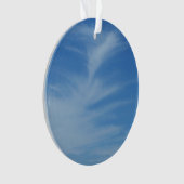 Blue Sky met White Clouds Abstracte Natuur Foto Ornament (voorkant)