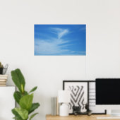 Blue Sky met White Clouds Abstracte Natuur Foto Poster (Thuiskantoor)