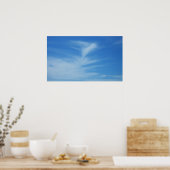 Blue Sky met White Clouds Abstracte Natuur Foto Poster (Keuken)