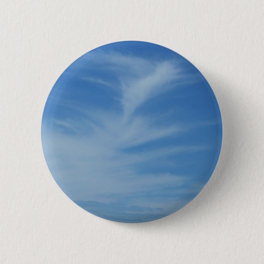 Blue Sky met White Clouds Abstracte Natuur Foto Ronde Button 5,7 Cm (Voorkant)