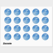 Blue Sky met White Clouds Abstracte Natuur Foto Ronde Sticker (Vel)