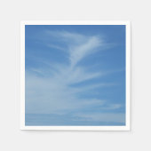 Blue Sky met White Clouds Abstracte Natuur Foto Servetten (Voorkant)