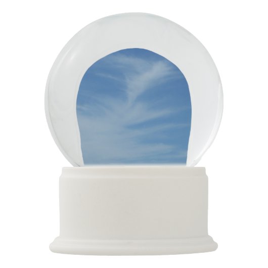 Blue Sky met White Clouds Abstracte Natuur Foto Sneeuwbol (Achterkant)