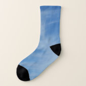 Blue Sky met White Clouds Abstracte Natuur Foto Sokken (Links - buitenkant)