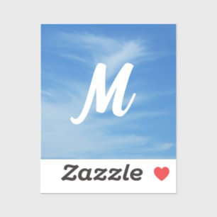 Blue Sky met White Clouds Abstracte Natuur Foto Sticker