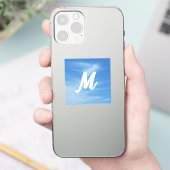 Blue Sky met White Clouds Abstracte Natuur Foto Sticker (Telefoon)