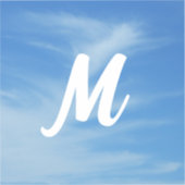 Blue Sky met White Clouds Abstracte Natuur Foto Sticker (Voorkant)