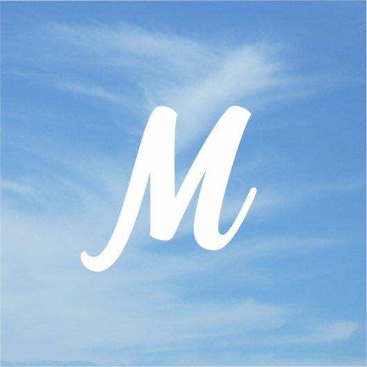 Blue Sky met White Clouds Abstracte Natuur Foto Sticker (Voorkant)