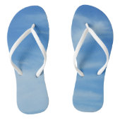 Blue Sky met White Clouds Abstracte Natuur Foto Teenslippers (Voetbed)