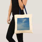 Blue Sky met White Clouds Abstracte Natuur Foto Tote Bag (Voorkant (product))