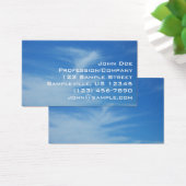 Blue Sky met White Clouds Abstracte Natuur Foto Visitekaartje (Bureau)