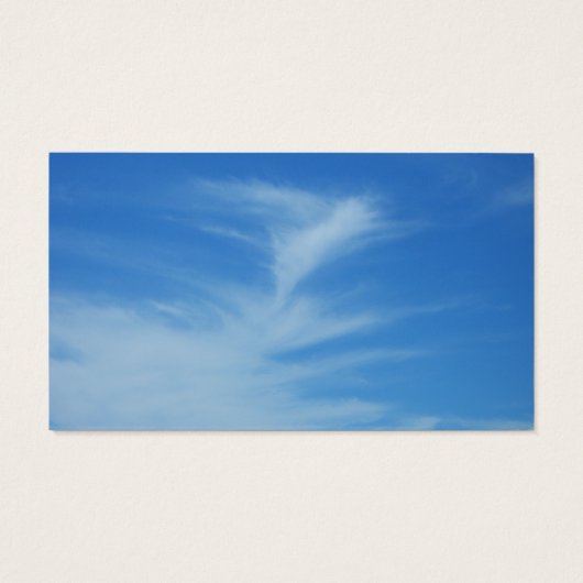Blue Sky met White Clouds Abstracte Natuur Foto Visitekaartje (Achterkant)