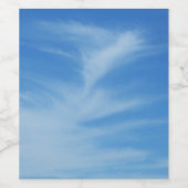 Blue Sky met White Clouds Abstracte Natuur Foto Wijn Etiket (Enkel label)