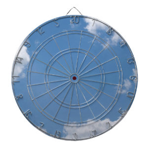 Blue Sky met White Clouds Dart Board Dartbord