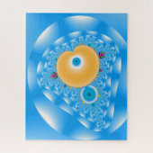 Blue Sky met wolken en peach Legpuzzel (Verticaal)