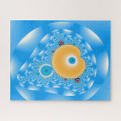 Blue Sky met wolken en peach Legpuzzel (Horizontaal)