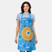 Blue Sky met wolken en peach Schort (Gedragen)