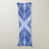 Blue Sky Milky White Clouds Abstract Patroon Lichaamskussen (Voorkant Verticaal)